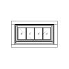 Hopper Window
4-lite inswing hopper
Unit Dimension 40" x 22"